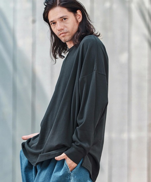 CAMBIO（カンビオ）の「mlt5281- Minimal Span Fraise Cut sew カットソー（Tシャツ/カットソー・メンズ・ブラック/チャコールグレー/ホワイト・S/M/L）」の3枚目の写真