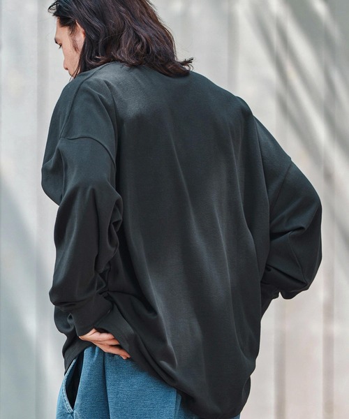 CAMBIO（カンビオ）の「mlt5281- Minimal Span Fraise Cut sew カットソー（Tシャツ/カットソー・メンズ・ブラック/チャコールグレー/ホワイト・S/M/L）」の6枚目の写真