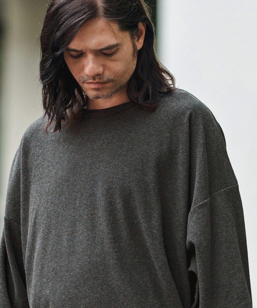 CAMBIO（カンビオ）の「mlt5281- Minimal Span Fraise Cut sew カットソー（Tシャツ/カットソー・メンズ・ブラック/チャコールグレー/ホワイト・S/M/L）」の10枚目の写真