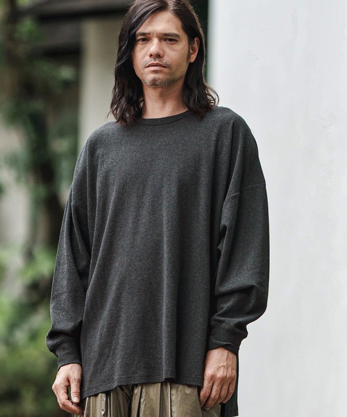 CAMBIO（カンビオ）の「mlt5281- Minimal Span Fraise Cut sew カットソー（Tシャツ/カットソー・メンズ・ブラック/チャコールグレー/ホワイト・S/M/L）」の11枚目の写真