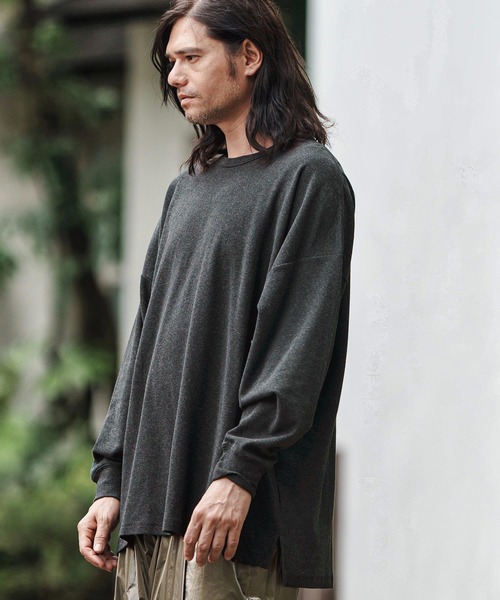CAMBIO（カンビオ）の「mlt5281- Minimal Span Fraise Cut sew カットソー（Tシャツ/カットソー・メンズ・ブラック/チャコールグレー/ホワイト・S/M/L）」の12枚目の写真