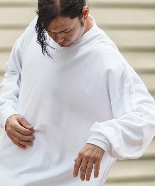 CAMBIO（カンビオ）の「mlt5281- Minimal Span Fraise Cut sew カットソー（Tシャツ/カットソー・メンズ・ブラック/チャコールグレー/ホワイト・S/M/L）」の16枚目の写真