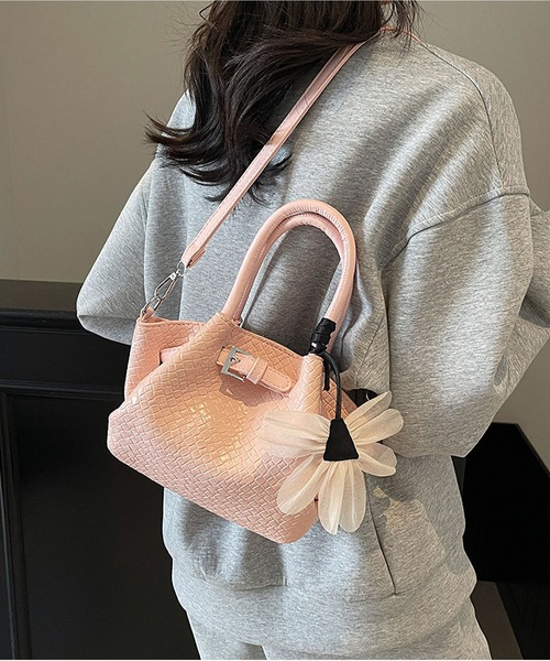 LA VORAGINE（ラ ヴォラジネ）の「仕切りバスケット2wayショルダーバッグ/ハンドバッグ（ショルダーバッグ・レディース・ピンク/イエロー/ブルー/ブラック/アイボリー・FREE）」の5枚目の写真