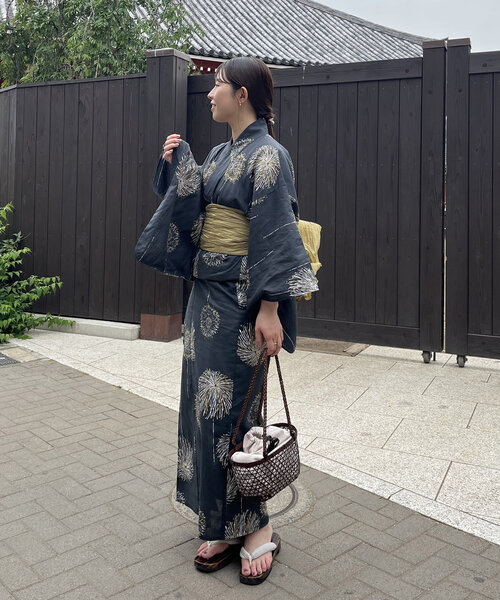 【新品未開封】CAPRICIEUX LE'MAGE ゆかた3点SET セール】ゆかた3点SET〈ゆかた/兵児帯/下駄〉（浴衣