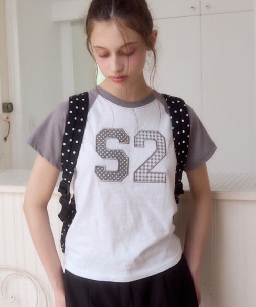 tシャツ ワッペンロゴラグランT/patch logo raglan t-shirt レディース ワッペンロゴラグランT/patch logo raglan t-shirt（Tシャツ