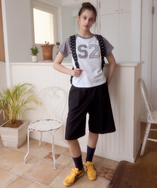 ワッペンロゴラグランT/patch logo raglan t-shirt（Tシャツ