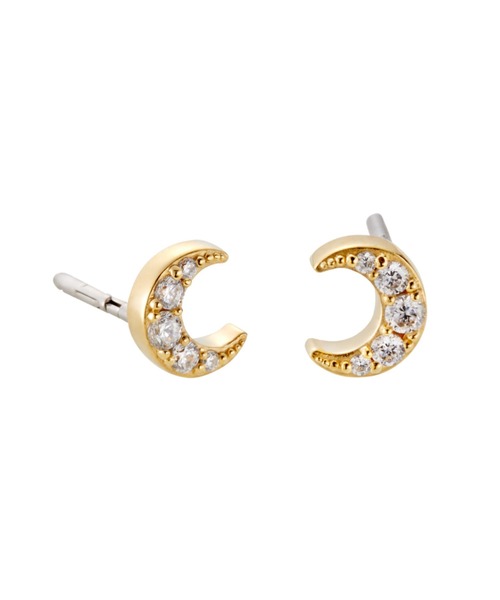 BAQLESS（バックレス）の「[BAQLESS/バックレス] ZIRCONIA HONESTY LUNA ゴールド ピアス（ピアス（両耳用）・レディース・ゴールド・ONE SIZE）」の9枚目の写真