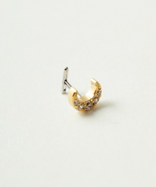 BAQLESS（バックレス）の「[BAQLESS/バックレス] ZIRCONIA HONESTY LUNA ゴールド ピアス（ピアス（両耳用）・レディース・ゴールド・ONE SIZE）」の5枚目の写真