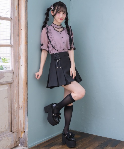 ROJITA（ロジータ）の「ハートバックルシアードットブラウス（シャツ/ブラウス・レディース・ホワイト/ピンク/ブラック・FREE）」の20枚目の写真