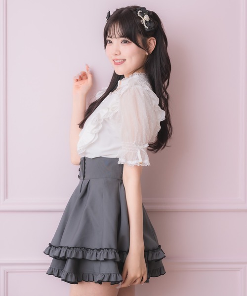 ROJITA（ロジータ）の「ハートバックルシアードットブラウス（シャツ/ブラウス・レディース・ホワイト/ピンク/ブラック・FREE）」の10枚目の写真