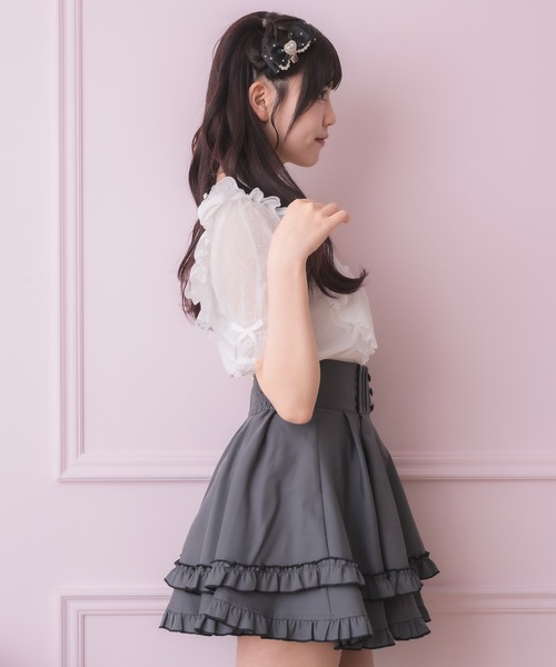 ROJITA（ロジータ）の「ハートバックルシアードットブラウス（シャツ/ブラウス・レディース・ホワイト/ピンク/ブラック・FREE）」の11枚目の写真