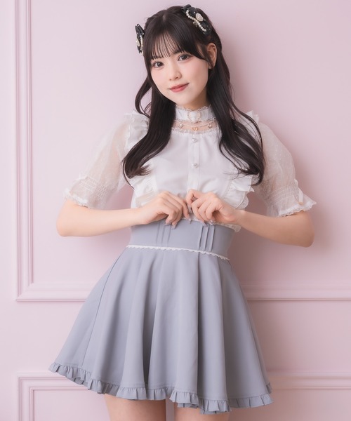 ROJITA（ロジータ）の「ハートバックルシアードットブラウス（シャツ/ブラウス・レディース・ホワイト/ピンク/ブラック・FREE）」の12枚目の写真