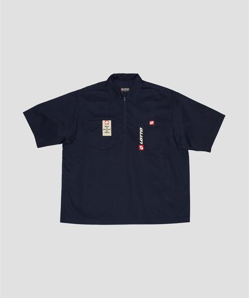 LOTTO(ロット)の「LOTTO TC TWILL HALF ZIP SHIRTS(シャツ/ブラウス・メンズ・ネイビー/ホワイト/ブラック・MEDIUM/LARGE/X-LARGE)」の3枚目の写真