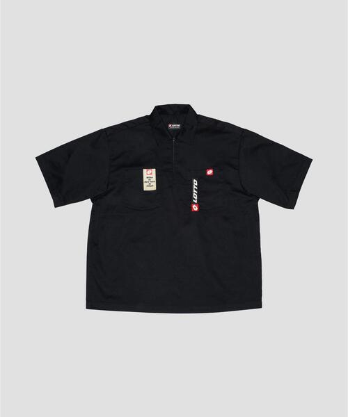 LOTTO(ロット)の「LOTTO TC TWILL HALF ZIP SHIRTS(シャツ/ブラウス・メンズ・ネイビー/ホワイト/ブラック・MEDIUM/LARGE/X-LARGE)」の8枚目の写真