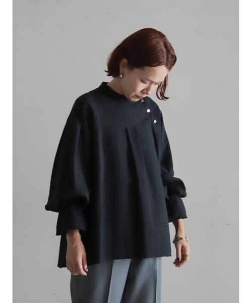 綿ローンドビー ハイネックブラウス | NOMBRE IMPAIR