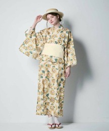 F i.n.t | 【2wayセパレート浴衣・浴衣+作り帯セット】ヒマワリ柄浴衣セット 夏服(浴衣)