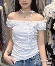 ROOPTOKYO（ループトウキョウ）の「Ruffled camisole with floral motif / 花柄モチーフ フリル付きキャミソール（キャミソール）」