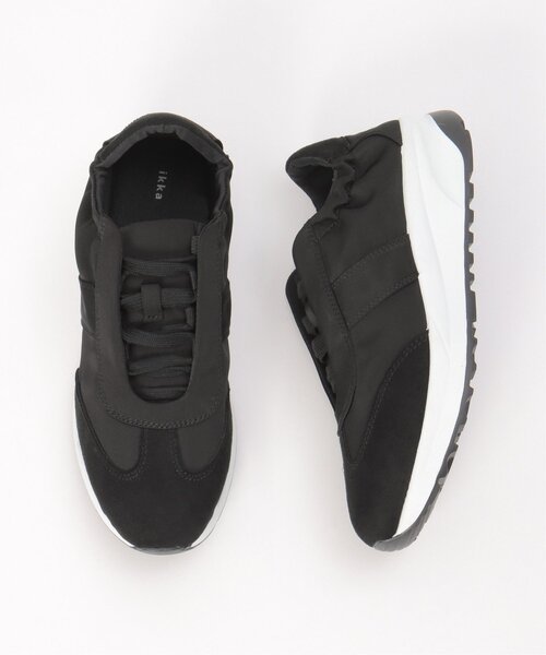 ikka（イッカ）の「【雑誌InRed11月号掲載】サテンスエードコンビスニーカー（スニーカー・レディース・ブラック/オートミール・L/M）」の22枚目の写真