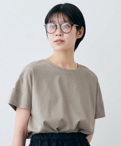 THREE FIFTY STANDARD(スリーフィフティースタンダード)の「THREE FIFTY STANDARD 汗じみ軽減加工のダブルスリーブTシャツ(Tシャツ/カットソー・レディース・ブルー/チャコールグレー/ライトグレー・M/LL/3L/L)」の3枚目の写真