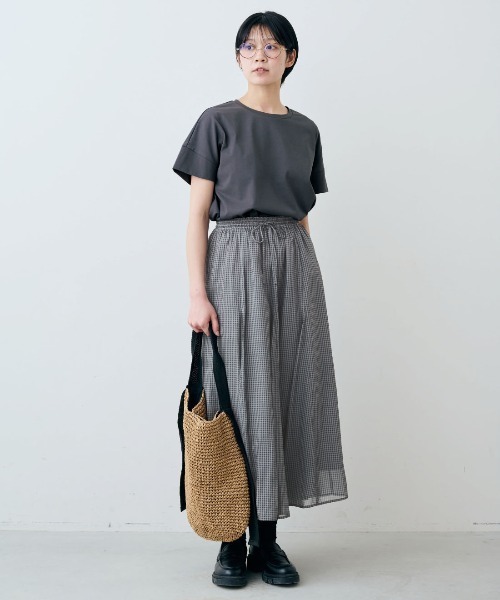 THREE FIFTY STANDARD(スリーフィフティースタンダード)の「THREE FIFTY STANDARD 汗じみ軽減加工のダブルスリーブTシャツ(Tシャツ/カットソー・レディース・ブルー/チャコールグレー/ライトグレー・M/LL/3L/L)」の8枚目の写真