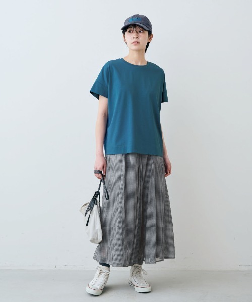 THREE FIFTY STANDARD(スリーフィフティースタンダード)の「THREE FIFTY STANDARD 汗じみ軽減加工のダブルスリーブTシャツ(Tシャツ/カットソー・レディース・ブルー/チャコールグレー/ライトグレー・M/LL/3L/L)」の12枚目の写真