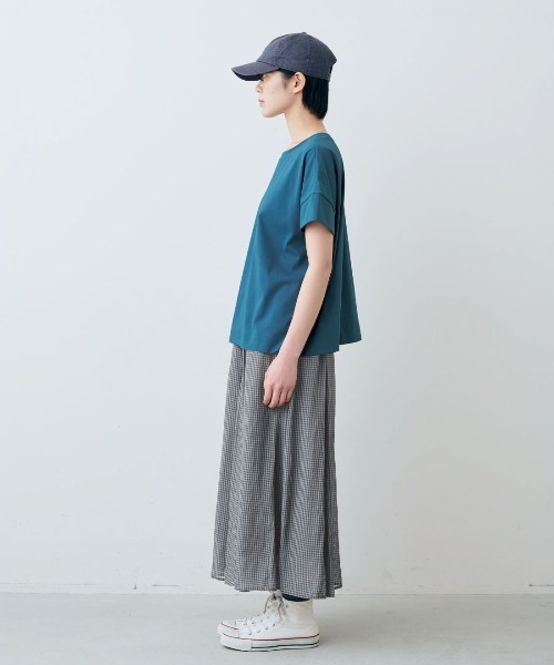 THREE FIFTY STANDARD(スリーフィフティースタンダード)の「THREE FIFTY STANDARD 汗じみ軽減加工のダブルスリーブTシャツ(Tシャツ/カットソー・レディース・ブルー/チャコールグレー/ライトグレー・M/LL/3L/L)」の14枚目の写真