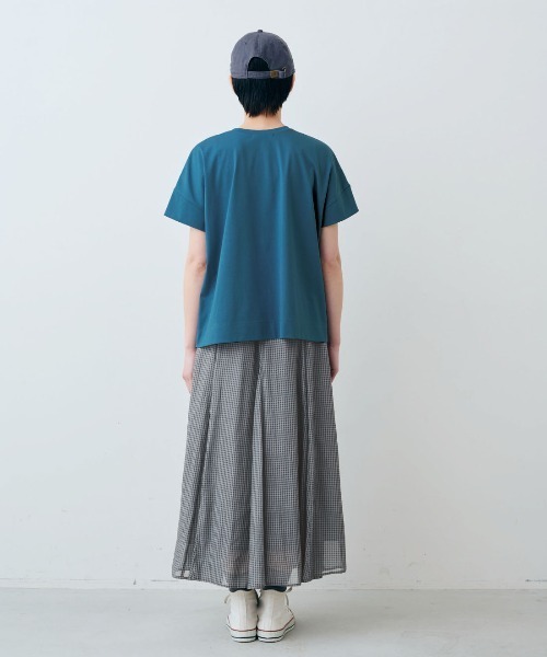 THREE FIFTY STANDARD(スリーフィフティースタンダード)の「THREE FIFTY STANDARD 汗じみ軽減加工のダブルスリーブTシャツ(Tシャツ/カットソー・レディース・ブルー/チャコールグレー/ライトグレー・M/LL/3L/L)」の15枚目の写真