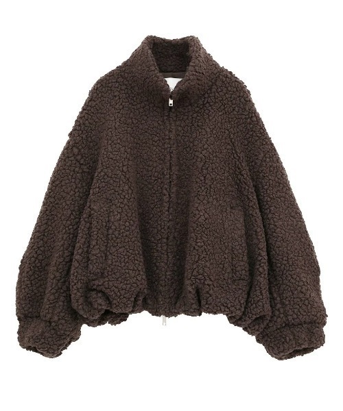 CLANE(クラネ)の「CLANE/クラネ/BALLOON BOA BLOUSON(ブルゾン・レディース・アイボリー/グレー/ブラウン・1)」の3枚目の写真