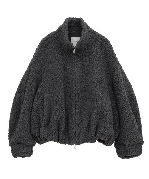 CLANE(クラネ)の「CLANE/クラネ/BALLOON BOA BLOUSON(ブルゾン・レディース・アイボリー/グレー/ブラウン・1)」の2枚目の写真