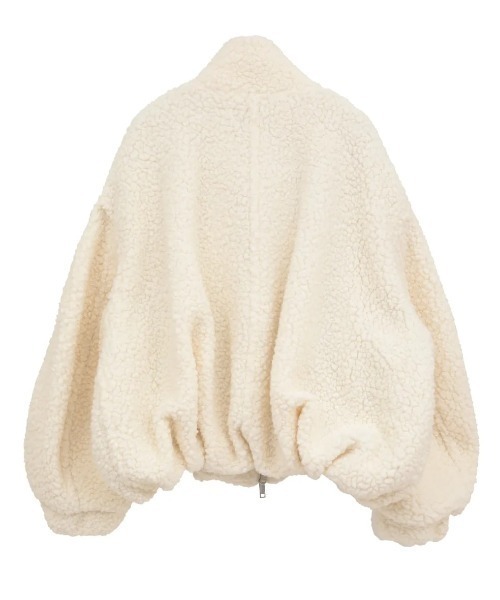 CLANE(クラネ)の「CLANE/クラネ/BALLOON BOA BLOUSON(ブルゾン・レディース・アイボリー/グレー/ブラウン・1)」の4枚目の写真