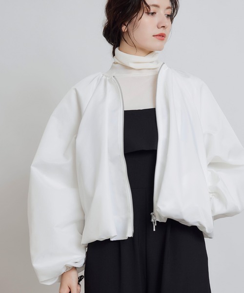 PICCIN PERLA(ピッチンペルラ)の「フォンセブルゾン(ブルゾン・レディース・ブラック/オフホワイト・M)」の2枚目の写真