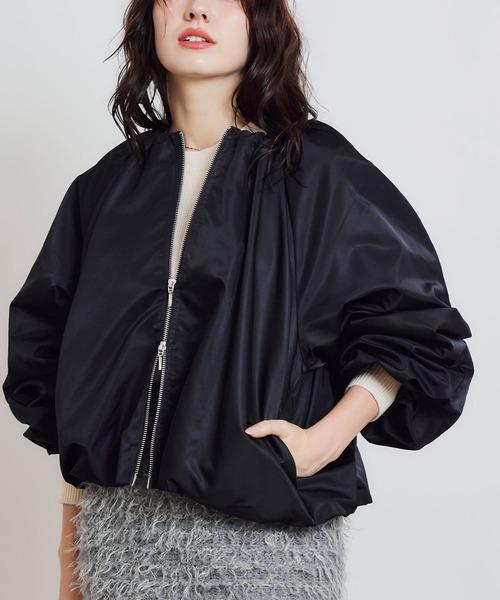 PICCIN PERLA(ピッチンペルラ)の「フォンセブルゾン(ブルゾン・レディース・ブラック/オフホワイト・M)」の1枚目の写真