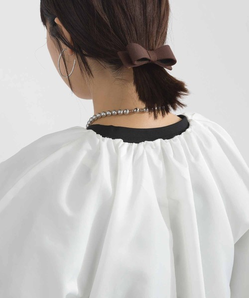 PICCIN PERLA(ピッチンペルラ)の「フォンセブルゾン(ブルゾン・レディース・ブラック/オフホワイト・M)」の12枚目の写真