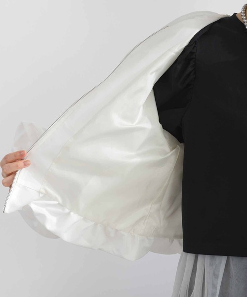 PICCIN PERLA(ピッチンペルラ)の「フォンセブルゾン(ブルゾン・レディース・ブラック/オフホワイト・M)」の13枚目の写真