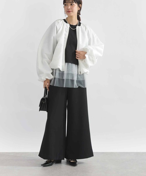 PICCIN PERLA(ピッチンペルラ)の「フォンセブルゾン(ブルゾン・レディース・ブラック/オフホワイト・M)」の4枚目の写真