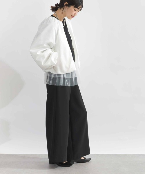 PICCIN PERLA(ピッチンペルラ)の「フォンセブルゾン(ブルゾン・レディース・ブラック/オフホワイト・M)」の5枚目の写真