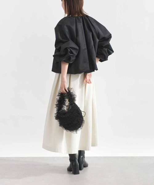 PICCIN PERLA(ピッチンペルラ)の「フォンセブルゾン(ブルゾン・レディース・ブラック/オフホワイト・M)」の8枚目の写真