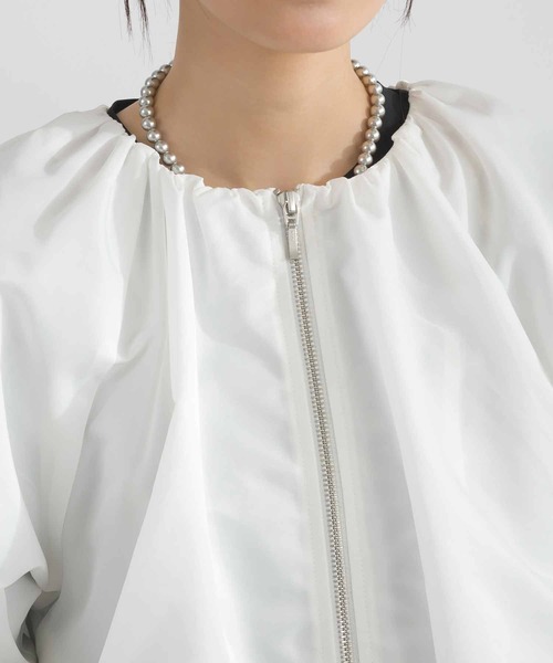 PICCIN PERLA(ピッチンペルラ)の「フォンセブルゾン(ブルゾン・レディース・ブラック/オフホワイト・M)」の9枚目の写真