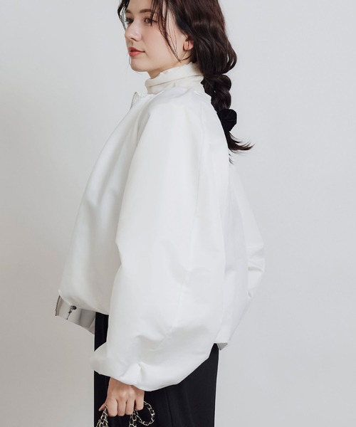 PICCIN PERLA(ピッチンペルラ)の「フォンセブルゾン(ブルゾン・レディース・ブラック/オフホワイト・M)」の21枚目の写真