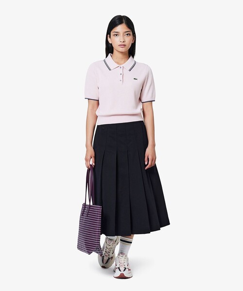 Lacoste ポロシャツとスカートセット M LACOSTE ポロシャツ ポロ / Vネック ポロシャツ（M〜L