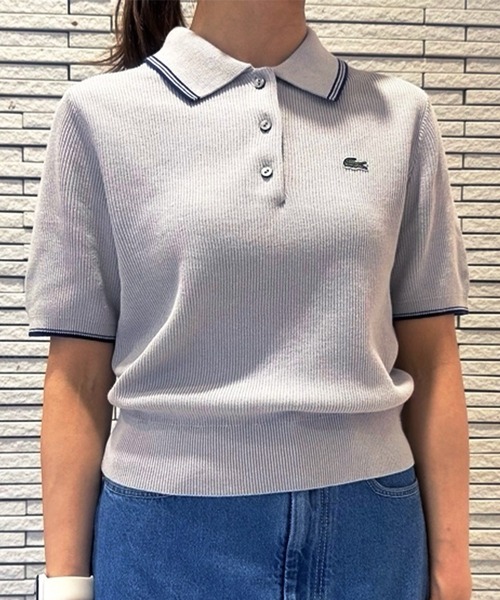 LACOSTE(ラコステ)の「配色ライン コンパクトニットポロシャツ(ポロシャツ・レディース・グレー/ネイビー/ピンク・40/38/34/36)」の17枚目の写真