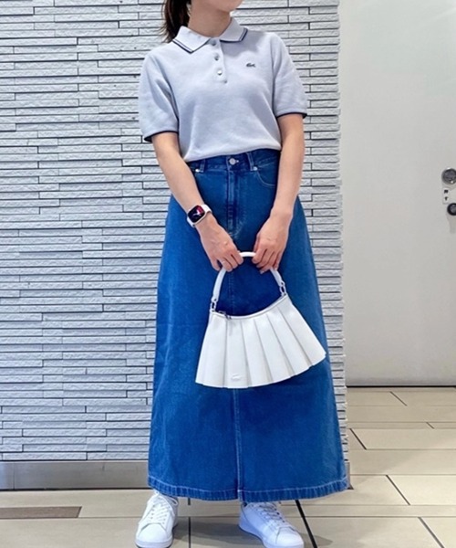 LACOSTE(ラコステ)の「配色ライン コンパクトニットポロシャツ(ポロシャツ・レディース・グレー/ネイビー/ピンク・40/38/34/36)」の18枚目の写真