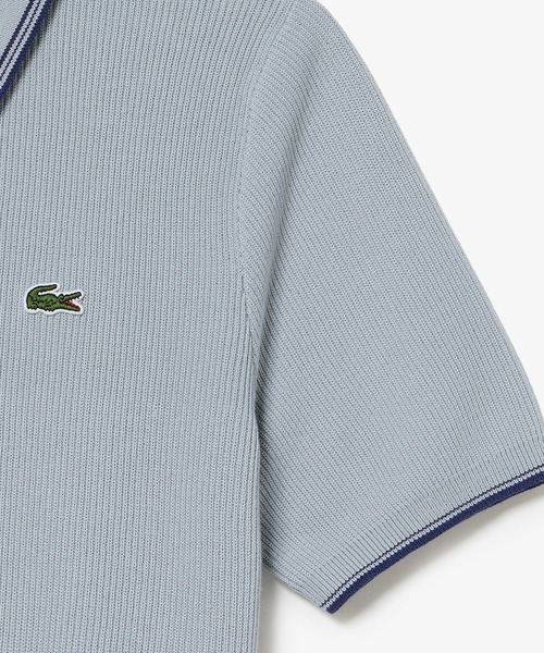 LACOSTE(ラコステ)の「配色ライン コンパクトニットポロシャツ(ポロシャツ・レディース・グレー/ネイビー/ピンク・40/38/34/36)」の9枚目の写真