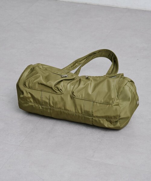 Kastane（カスタネ）の「【500mlペットボトル収納可】ナイロンボストンバッグ（ボストンバッグ・レディース・カーキ/ブラック/アイボリー・FREE）」の14枚目の写真