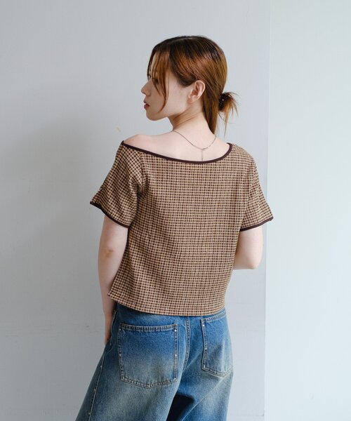 セール】ギンガムチェックビスチェSET（Tシャツ/カットソー）｜Kastane