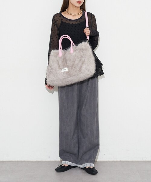 GRAIN（グレイン）の「【GRAIN/グレイン】2WAYフェイクファートートバッグ（トートバッグ・レディース・ブラウン/ベージュ/グレー・FREE）」の10枚目の写真