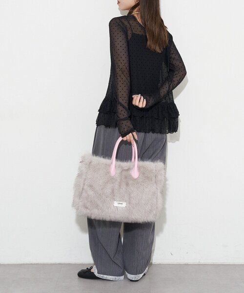 GRAIN（グレイン）の「【GRAIN/グレイン】2WAYフェイクファートートバッグ（トートバッグ・レディース・ブラウン/ベージュ/グレー・FREE）」の12枚目の写真