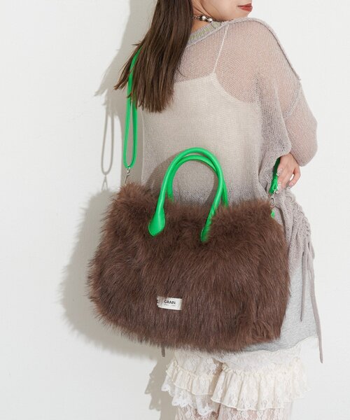 GRAIN（グレイン）の「【GRAIN/グレイン】2WAYフェイクファートートバッグ（トートバッグ・レディース・ブラウン/ベージュ/グレー・FREE）」の18枚目の写真