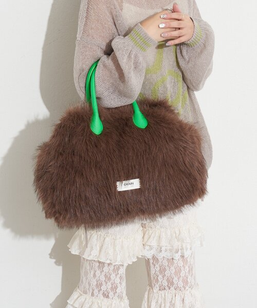 GRAIN（グレイン）の「【GRAIN/グレイン】2WAYフェイクファートートバッグ（トートバッグ・レディース・ブラウン/ベージュ/グレー・FREE）」の19枚目の写真