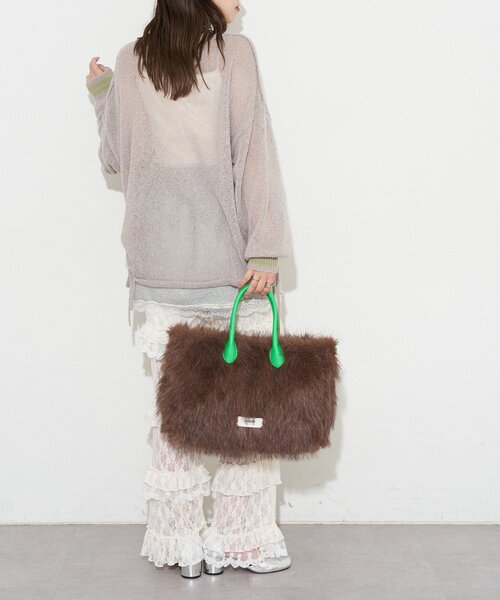 GRAIN（グレイン）の「【GRAIN/グレイン】2WAYフェイクファートートバッグ（トートバッグ・レディース・ブラウン/ベージュ/グレー・FREE）」の22枚目の写真